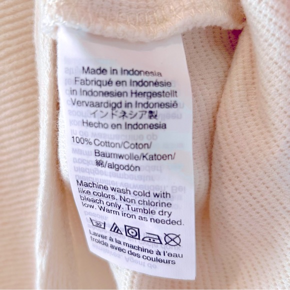 Madewell TeXTURE & THREAD Cotton Tie-Front Top, 3/4 sleeve, size XL - Picture 7 of 7